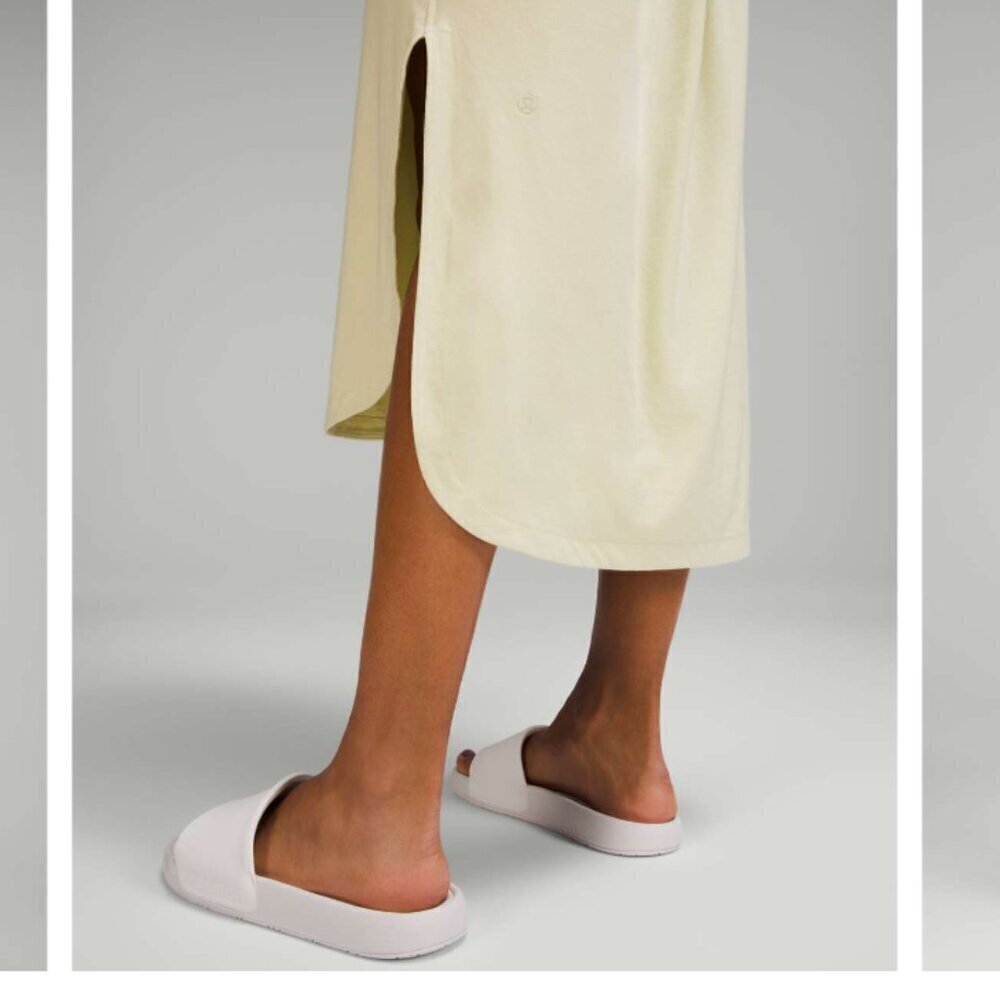 lululemon athletica Light Yellow/Green Midi Dress with Cutout Back - Picture 4 of 11